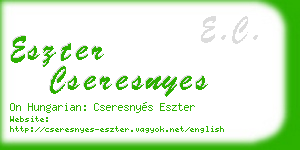 eszter cseresnyes business card