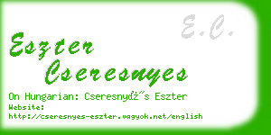 eszter cseresnyes business card